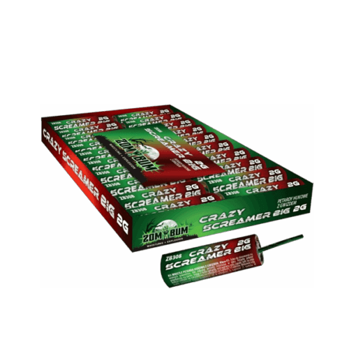 ZB308 CRAZY SCREAMER FIRECRACKERS 2g BANGERS PYROMANIAX