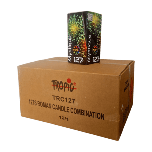 TRC127 MYSTIQUE ROMAN CANDLES FIREWORKS PYROMANIAX