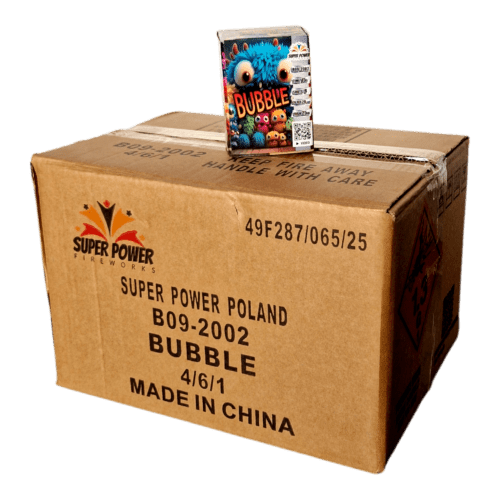 B09 2002 BUBBLE FIREWORKS FULL BOX PYROMANIAX