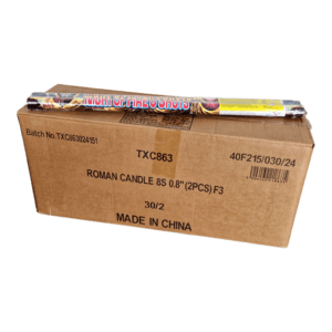 TXC863 ROMAN CANDLES FULL BOX BULK FIREWORKS PYROMANIAX