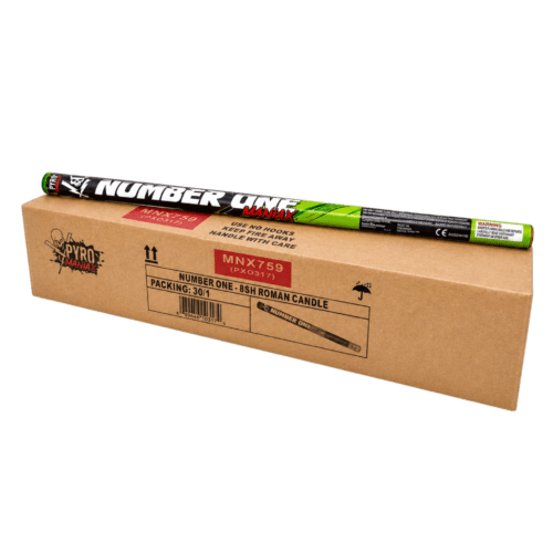 MNX759 NUMBER ONE ROMAN CANDLE PYROMANIAX FIREWORKS