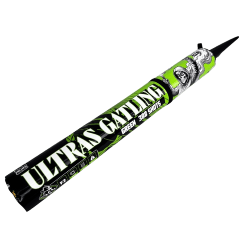 ULTRAS-GATLING-GREEN-388-STRZALOW-10-MM-PC2G2G-PYROCARTEL-PYROMANIAX ROMAN CANDLES